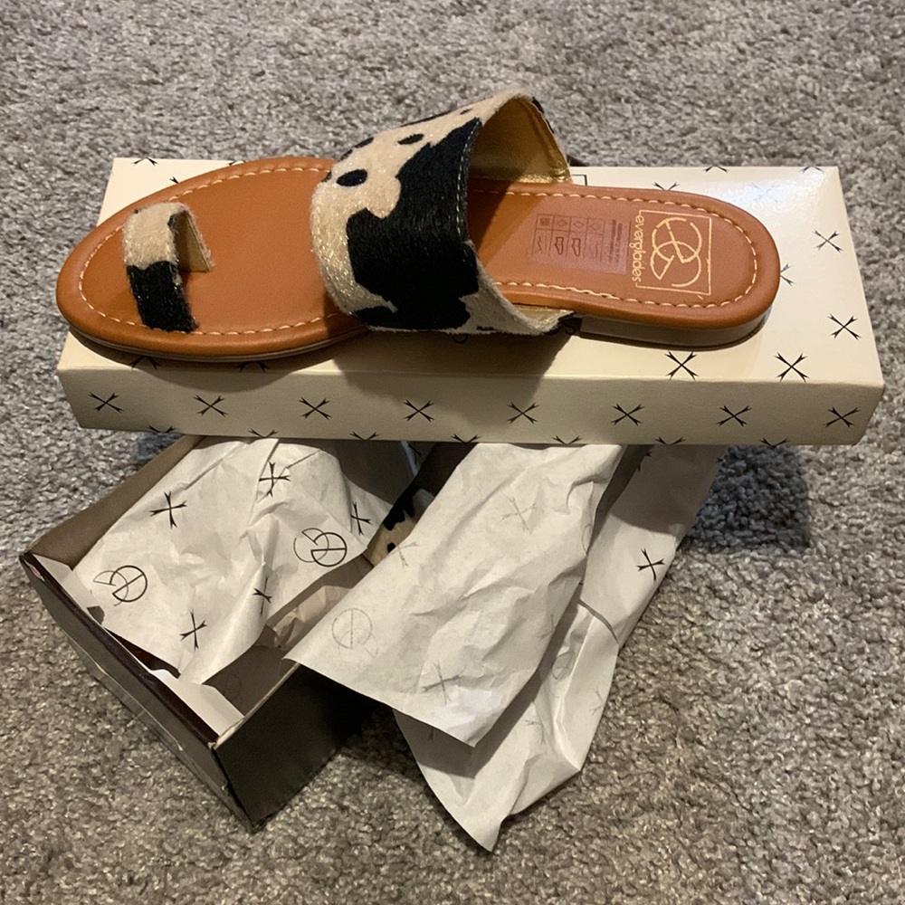 Cowhide sandals